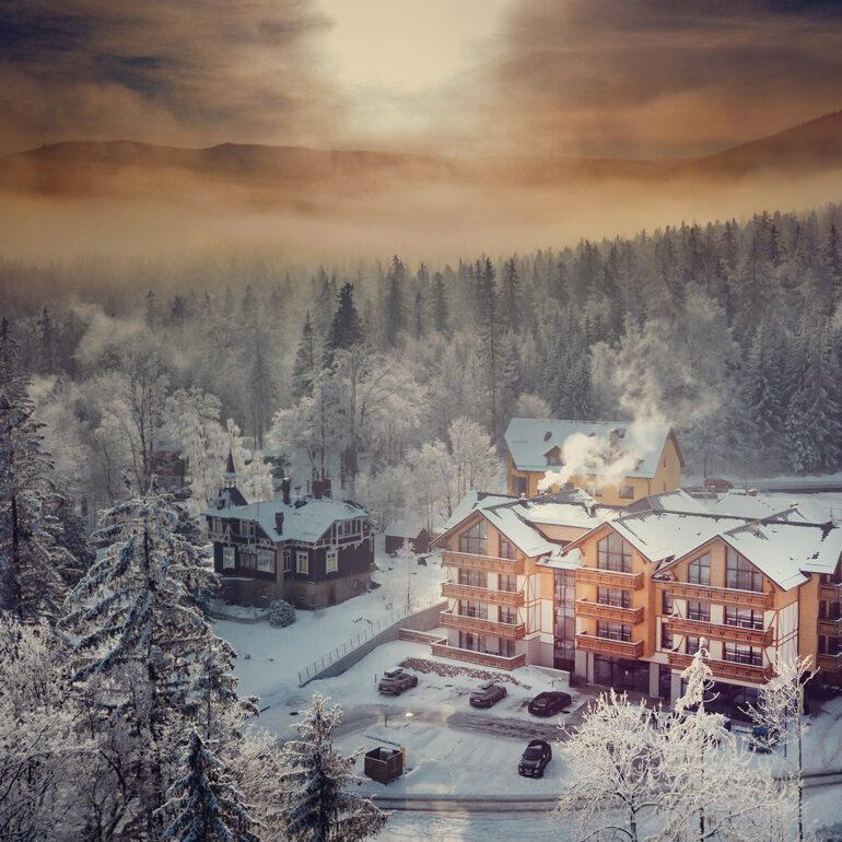 Zimowe zdjęcia z drona